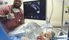 Extraordinaria operaci&oacute;n: m&eacute;dicos quemaron el tumor de un beb&eacute; en el &uacute;tero para salvarle la vida